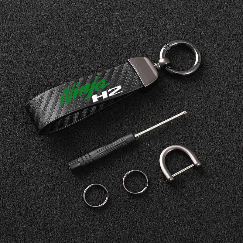 Motorcycle Key Chain Kawasaki Ninja H2 Carbon