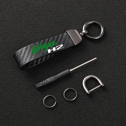 Motorcycle Key Chain Kawasaki Ninja H2 Carbon