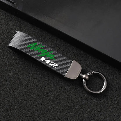 Motorcycle Key Chain Kawasaki Ninja H2 Carbon